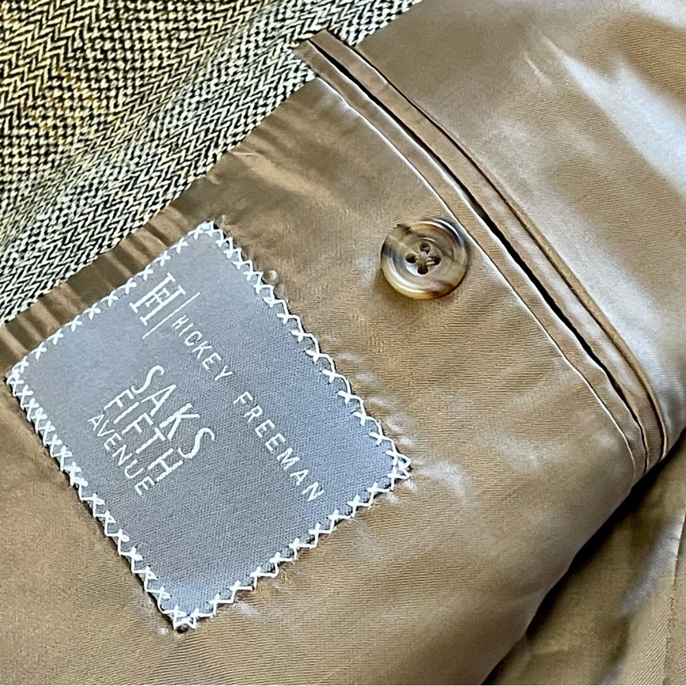 NWT Hickey Freeman Madison Blazer Green Wool and Cashmere Blend Sport Coat 42 - Picture 8 of 15